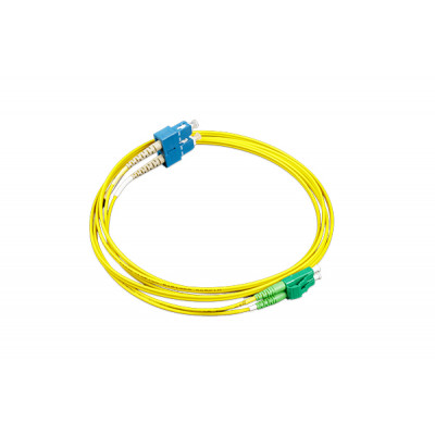 LANmark-OF Slimflex Patch Cord DSC/UPC-DLC/APC SM  LSZH 2m Yellow :: Волоконно-оптические шнуры