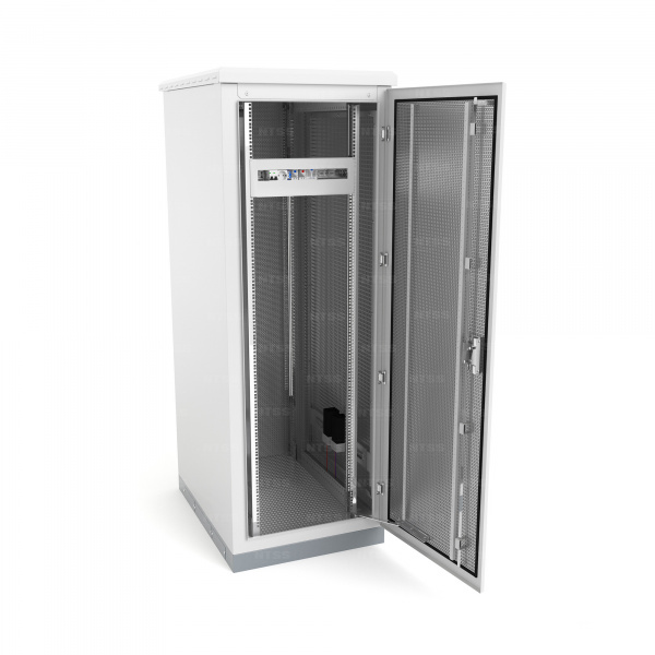 Шкаф напольный климатический NTSS RT 42U (ШхВхГ) 600x2175x600 мм, 4 профиля 19, с обогревом 400W, IP55, серый RAL 7035