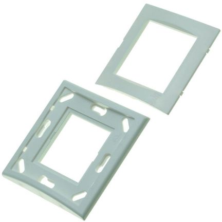 Лицевая рамка розеточная Nexans LANmark, 45x45, белая :: Коробки для зоновой разводки и розетки рабочей зоны