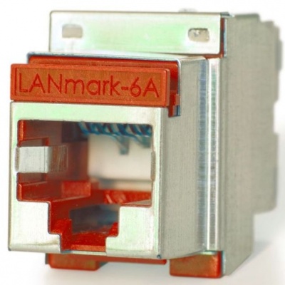 Модуль универсальный Nexans LANmark-6A, snap-in, 1хRJ45, кат. 6A, экр., для многожильных проводников :: LANmark-6A