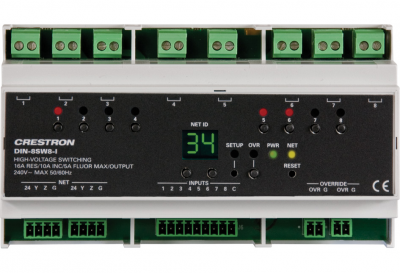 DIN-8SW8-I 8 канальное управляемое реле с цифровыми входами :: Системы управления освещением и моторами